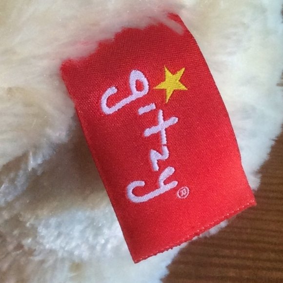 Gitzy White Dog Striped Green Winter Hat & Scarf Plush Stuffed Animal Toy 2016 - Picture 5 of 6